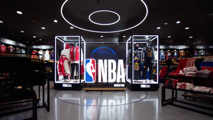 Interior shot of the NBA Flagship Store by Next/Now