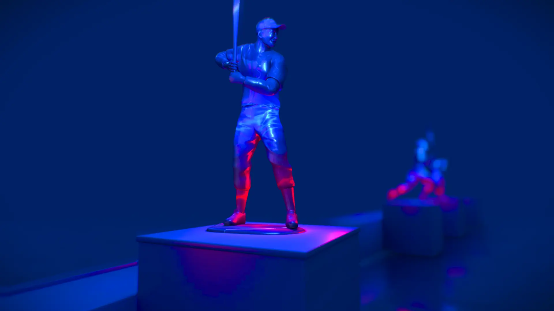 Digital statue of Ernie Banks