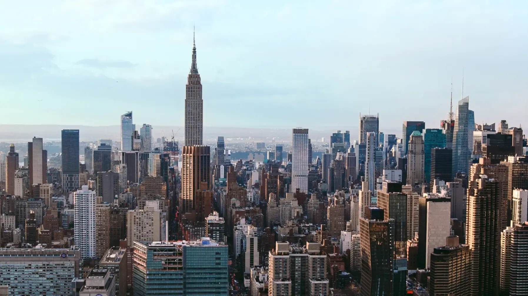New York City skyline on a clear day